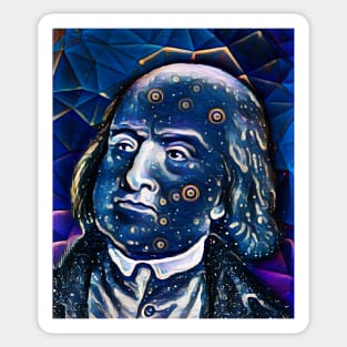 Jeremy Bentham Dark Night Portrait | Jeremy Bentham Artwork 5 Sticker